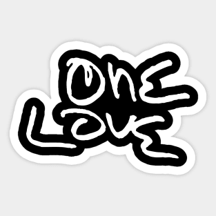 1LUV wht Sticker